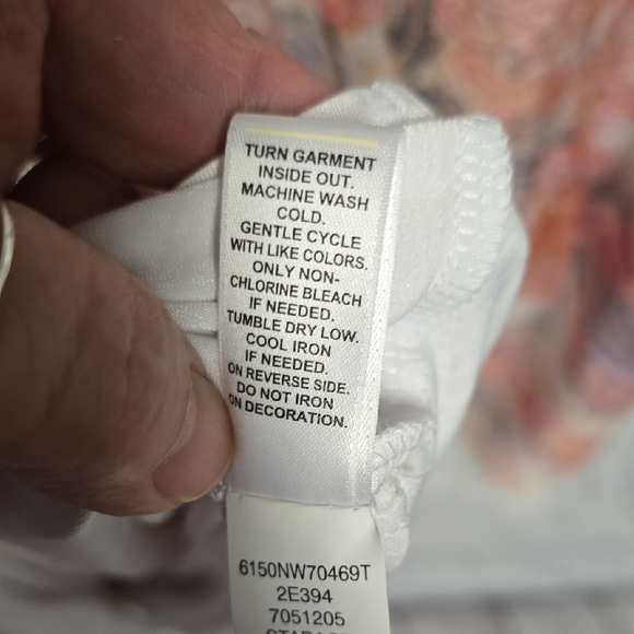 C.EST 1946 Tank Top W/ Matching Pattern Sheer Poncho Style Overlay Plus Sz 26/28 - Picture 6 of 11